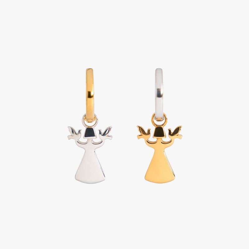Silver asymmetric earrings "Bereginya"