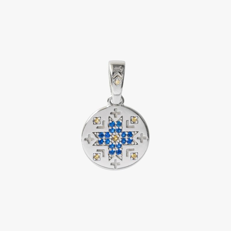 Silver pendant: Vyshyvanka of the indomitable