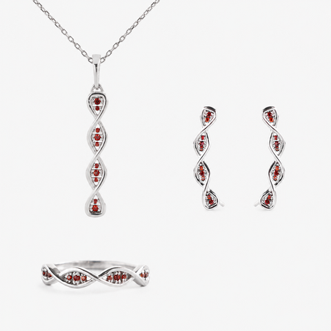 Silver set "DNA"