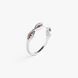 Silver ring &ldquo;DNA&rdquo; red