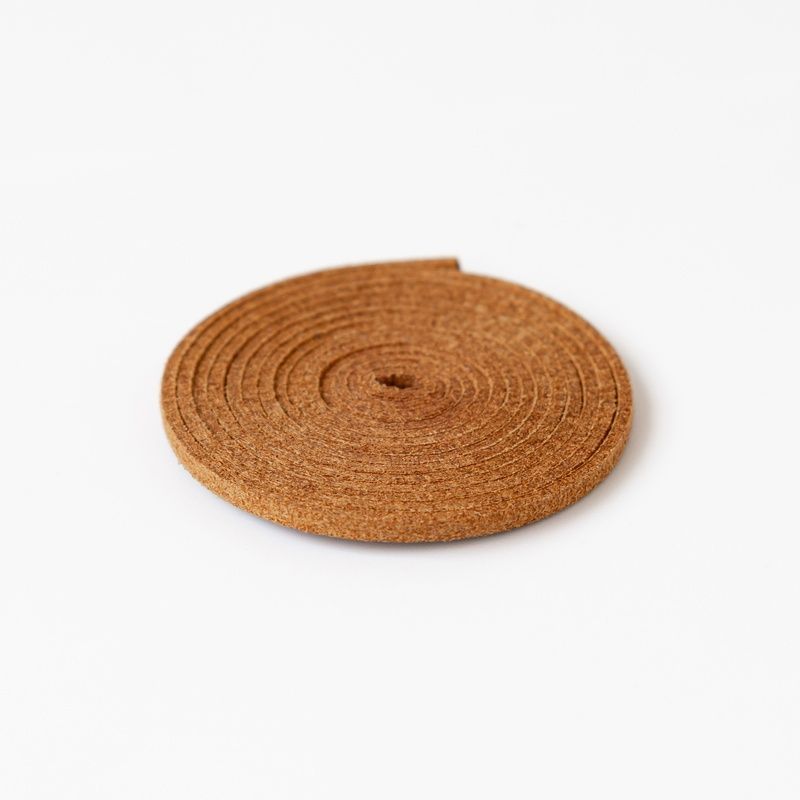 The leather cord is brown