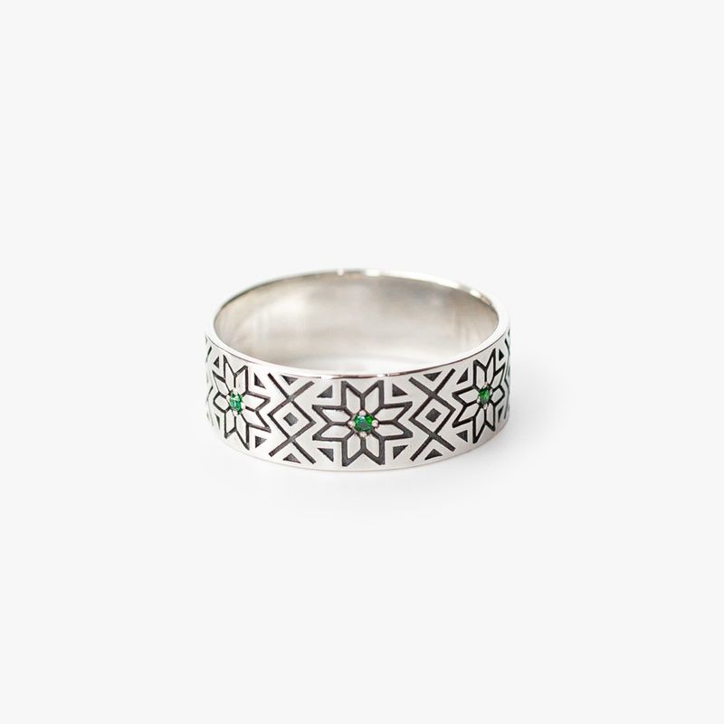 Silver ring: Vyshyvanka