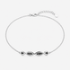 Silver bracelet: DNA black