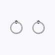 Silver earrings "Eternity" with cubic zirconia