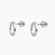 Silver earrings "Eternity" with cubic zirconia