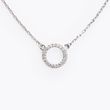 Silver necklace "Eternity" with cubic zirconias