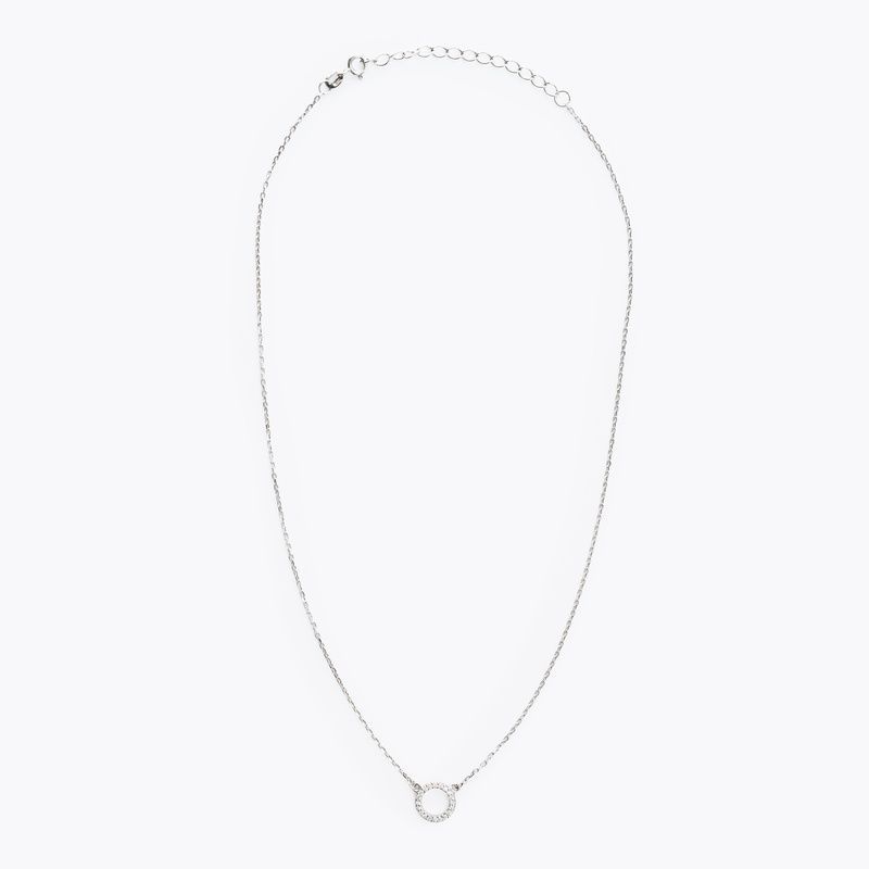 Silver necklace "Eternity" with cubic zirconias