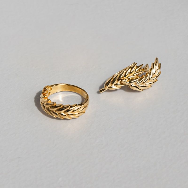 Silver earrings: Spikelets