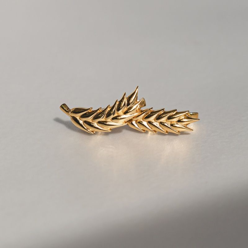 Silver earrings: Spikelets