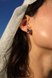 Silver earrings &ldquo;Bird's heart&rdquo; black