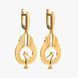 Silver earrings in gold plating "Storks"