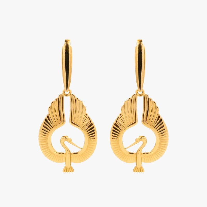Silver earrings "Storks"