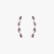 Silver earrings "DNA" red