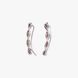 Silver earrings "DNA" red