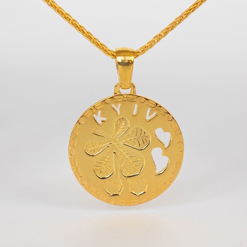 Silver pendant in gold plating "Kyiv"